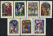 Hungary 1972 Stained Glass Windows perf set of 7, Mi 2817-23