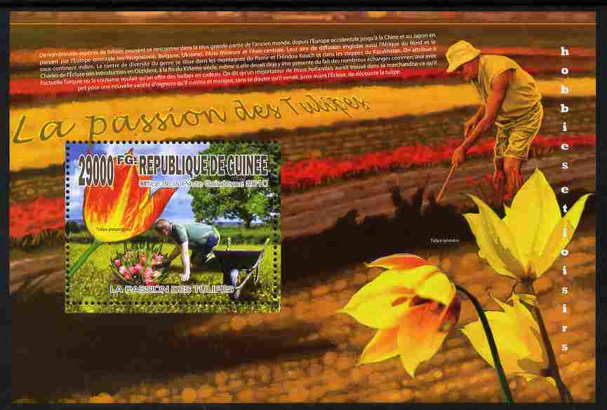 Guinea - Conakry 2010 The Passion of Tulips perf m/sheet unmounted mint