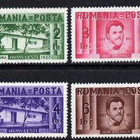 Rumania 1937 Birth Centenary of Lon Creanga (poet) set of 4 unmounted mint, SG 1348-51, Mi 524-27