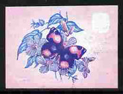 Lesotho 1984 Butterflies Yellow Pansy 5s imperf proof in blue & magenta colours only minor wrinkles but unmounted mint as SG 567