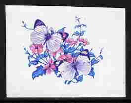 Lesotho 1984 Butterflies Lemon Traveller 20s imperf proof in blue & magenta colours only minor wrinkles but unmounted mint as SG 572