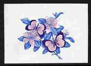 Lesotho 1984 Butterflies Broad-Bordered Grass Yellow 50s imperf proof in blue & magenta colours only minor wrinkles but unmounted mint as SG 574