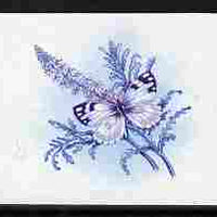 Lesotho 1984 Butterflies Meadow White 60s imperf proof in blue & magenta colours only minor wrinkles but unmounted mint as SG 575