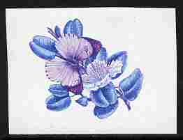 Lesotho 1984 Butterflies Queen Purple Tip 75s imperf proof in blue & magenta colours only minor wrinkles but unmounted mint as SG 576