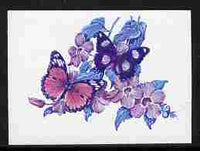 Lesotho 1984 Butterflies Diadem Butterfly 1m imperf proof in blue & magenta colours only minor wrinkles but unmounted mint as SG 577