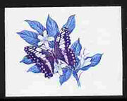 Lesotho 1984 Butterflies Christmas Butterfly 5m (top value) imperf proof in blue & magenta colours only minor wrinkles but unmounted mint as SG 578
