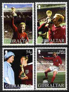 Gibraltar 2002 Football World Cup - England's Victory perf set of 4 unmounted mint SG 1006-1009