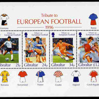 Gibraltar 1996 Football European Championship perf m/sheet unmounted mint SG MS775