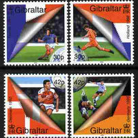 Gibraltar 2000 Football European Championship perf set of 4 unmounted mint SG 907-10