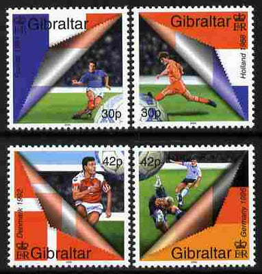 Gibraltar 2000 Football European Championship perf set of 4 unmounted mint SG 907-10