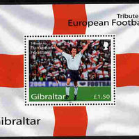 Gibraltar 2004 Football European Championship perf m/sheet (£1.50 value) unmounted mint SG MS1087a