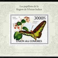 Comoro Islands 2009 Butterflies from Indian Ocean Region perf m/sheet unmounted mint, Michel BL 569