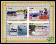 Togo 2011 Water Pollution & Endangered Fishes perf sheetlet containing 4 values unmounted mint