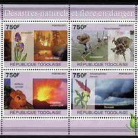 Togo 2011 Natural Disasters & Endangered Flora perf sheetlet containing 4 values unmounted mint