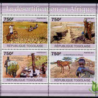 Togo 2011 Environment - Desertification in Africa perf sheetlet containing 4 values unmounted mint
