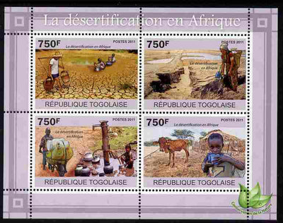 Togo 2011 Environment - Desertification in Africa perf sheetlet containing 4 values unmounted mint