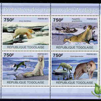 Togo 2011 Protection of Arctic Animals perf sheetlet containing 4 values unmounted mint