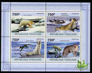 Togo 2011 Protection of Arctic Animals perf sheetlet containing 4 values unmounted mint