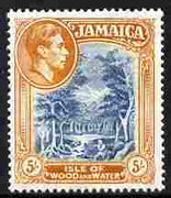 Jamaica 1938-52 KG6 Isle of Wood & Water 5s Perf 14 unmounted mint, SG 132