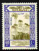 Dubai 1964 Scout Jamboree 40np (Wolf Cubs) with central vignette printed twice unmounted mint, as SG 57