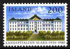 Iceland 1980 University Hospital 200k unmounted mint SG 592
