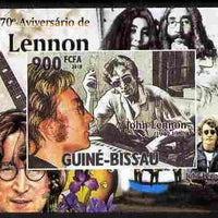 Guinea - Bissau 2010 John Lennon 70th Birth Anniversary #1 individual imperf deluxe sheet unmounted mint. Note this item is privately produced and is offered purely on its thematic appeal