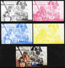Guinea - Bissau 2010 John Lennon 70th Birth Anniversary #1 individual deluxe sheet - the set of 5 imperf progressive proofs comprising the 4 individual colours plus all 4-colour composite, unmounted mint