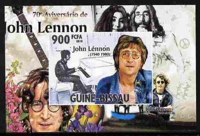 Guinea - Bissau 2010 John Lennon 70th Birth Anniversary #2 individual imperf deluxe sheet unmounted mint. Note this item is privately produced and is offered purely on its thematic appeal