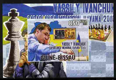 Guinea - Bissau 2010 Chess - Vassily Ivanchuk #2 individual imperf deluxe sheet unmounted mint. Note this item is privately produced and is offered purely on its thematic appeal