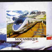 Mozambique 2010 Japanese High Speed Trains #6 individual imperf deluxe sheet unmounted mint. Note this item is privately produced and is offered purely on its thematic appeal