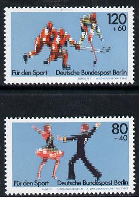 Germany - West Berlin 1983 Sport Promotion Fund set of 2 (Dancing & Ice Hockey) unmounted mint SG B660-61