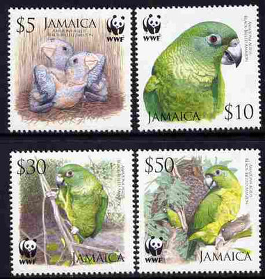 Jamaica 2006 WWF - Amazon Parrot perf set of 4 unmounted mint SG 1121-4