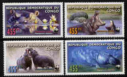 Congo 2006 WWF - Hippopotamus perf set of 4 unmounted mint. Note this item is privately produced and is offered purely on its thematic appeal