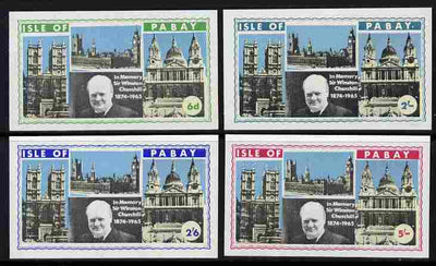 Pabay 1968 Churchill set of 4 imperf singles unmounted mint