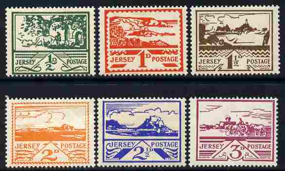 Jersey 1943-44 Occupation set of 6 designed by Blampied unmounted mint, SG 3-8