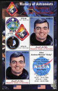 Maakhir State of Somalia 2010 50th Anniversary of Space Exploration #09 - Andrew 'Andy' Allen perf sheetlet containing 2 values plus 2 labels unmounted mint