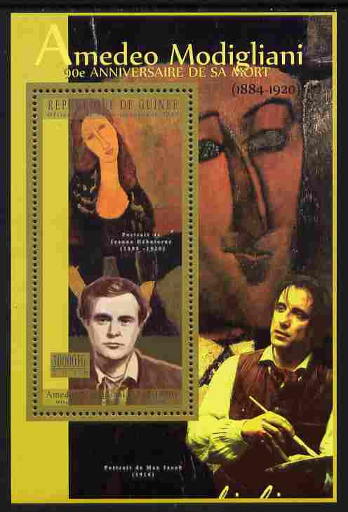 Guinea - Conakry 2010 90th Death Anniversary of Amedeo Modigliani perf souvenir sheet unmounted mint