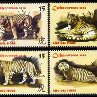 Cuba 2010 Chinese New Year - Year of the Tiger perf set of 4 values unmounted mint