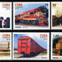 Cuba 2010 Railways perf set of 6 values unmounted mint