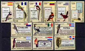 Cuba 2010 Birds, Flags & Documents perf set of 12 values unmounted mint