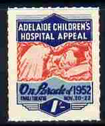 Cinderella - Australia 1952 Children's Hospital Appeal - On Parade 1s label unmounted mint
