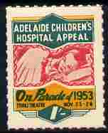 Cinderella - Australia 1953 Children's Hospital Appeal - On Parade 1s label unmounted mint