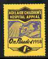 Cinderella - Australia 1958 Children's Hospital Appeal - On Parade 1s label unmounted mint