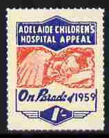 Cinderella - Australia 1959 Children's Hospital Appeal - On Parade 1s label unmounted mint
