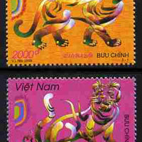 Vietnam 2009 Chinese New Year - Year of the Tiger perf set of 2 values unmounted mint