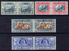 South Africa 1938 Voortrekker Mem Fund set of 4 in horiz pairs, one 1/2dd is creased otherwise fine unmounted mint, SG76-79