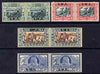 South Africa 1938 Voortrekker Mem Fund set of 4 in horiz pairs, slight foxing mounted mint, SG76-79
