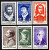 France 1956 National Relief Fund - Portraits set of 6 mounted mint SG 1291-96