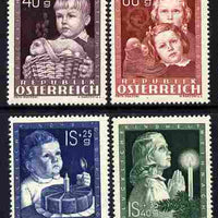 Austria 1949 Child Welfare Fund set of 4 unmounted mint, SG 1162-65