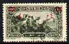 Syria 1928 Surcharged 4p on 0p25 olive (surch in red), fine used single with 'P' of surch omitted, SG224var